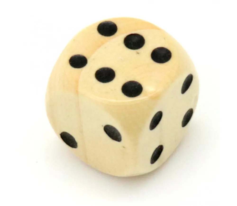 Tout Pour le Jeu Dé bois 16 mm en buis de 1 à 6 pour jeu de société