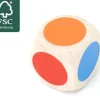 Tout Pour le Jeu Dé bois 6 points couleurs 20 mm rouge, vert, jaune, bleu, violet, orange