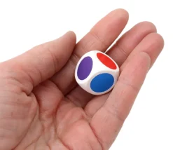 Tout Pour le Jeu Dé bois 6 points couleurs 20 mm rouge, vert, jaune, bleu, violet, orange