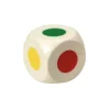 Tout Pour le Jeu Dé bois 6 points couleurs 16 mm rouge, vert, jaune, bleu, violet et noir.