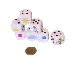 Tout Pour le Jeu Dé bois blanc 2 cm : 1 face personnalisée avec votre image