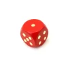 Tout Pour le Jeu Dé bois rouge 16 mm points dorés de 1 à 6 pour jeu de société