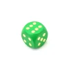 Tout Pour le Jeu Dé bois vert 16 mm points dorés de 1 à 6 pour jeu de société