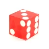 Tout Pour le Jeu Dé Casino Rouge transparent 19 mm coins droits