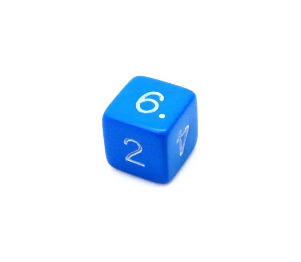 Tout Pour le Jeu Dé chiffre 15 mm BLEU coins droits D6 chiffres 1 à 6