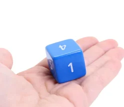 Tout Pour le Jeu Dé chiffre 15 mm BLEU coins droits D6 chiffres 1 à 6