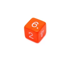 Tout Pour le Jeu Dé chiffre 15 mm ORANGE coins droits D6 chiffres 1 à 6