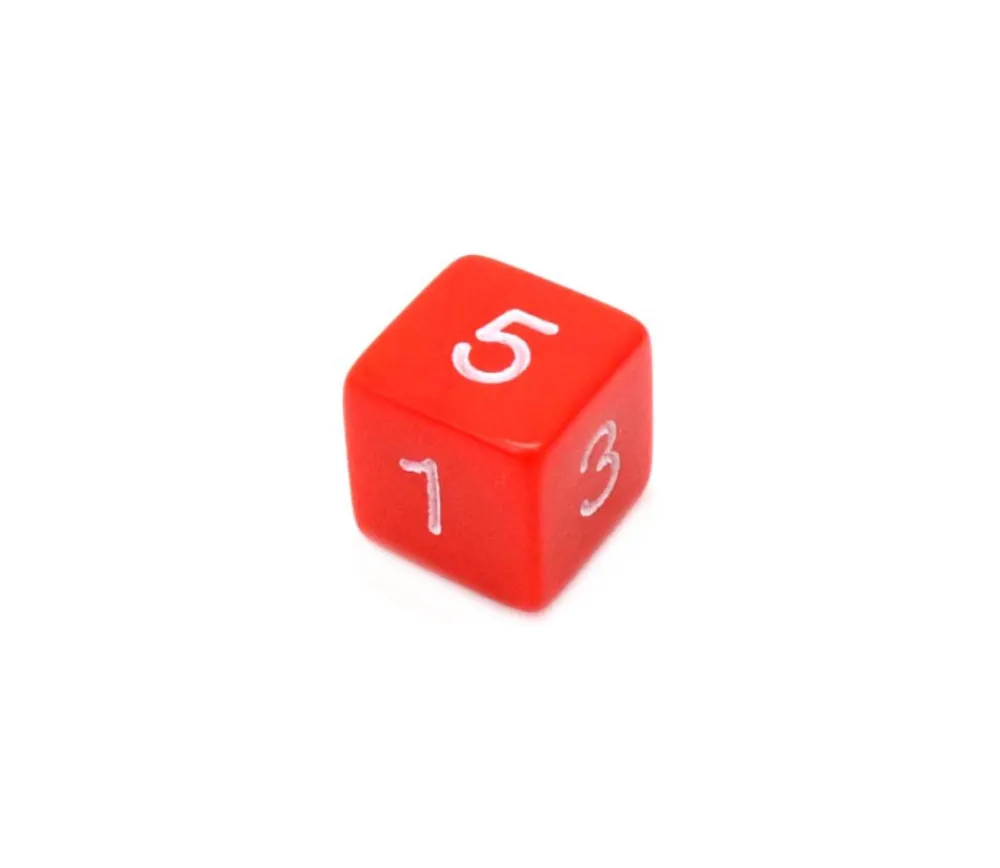 Tout Pour le Jeu Dé chiffre 15 mm ROUGE coins droits D6 chiffres 1 à 6