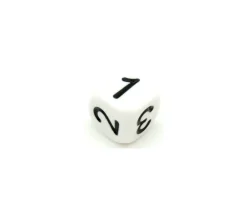 Tout Pour le Jeu Dé chiffres 123456 en 16 mm BLANC écriture noire