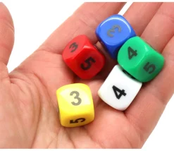 Tout Pour le Jeu Dé chiffres 334455 en 16 mm couleur à choisir