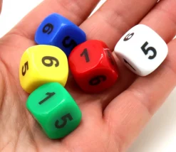 Tout Pour le Jeu Dé chiffres 115566 en 16 mm couleur à choisir