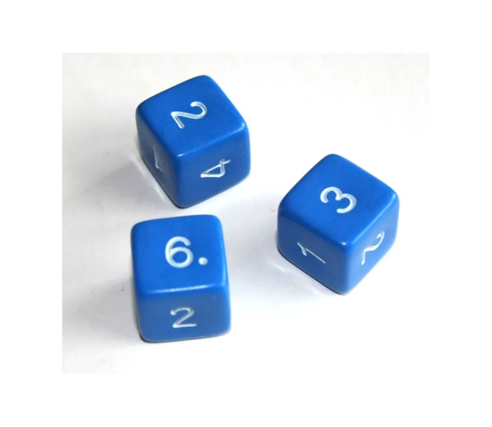 Tout Pour le Jeu Dé chiffres 14 mm opaques chiffres coins droits à l'unité (couleur au hasard)