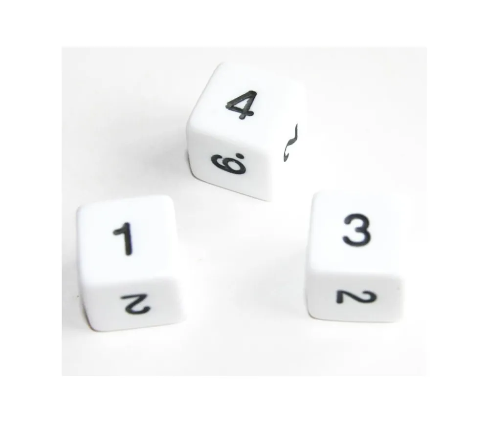 Tout Pour le Jeu Dé chiffres 14 mm opaques chiffres coins droits à l'unité (couleur au hasard)