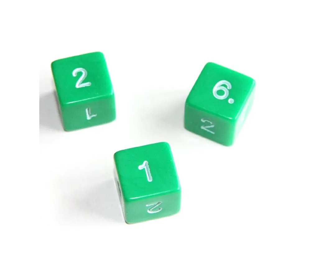 Tout Pour le Jeu Dé chiffres 14 mm opaques chiffres coins droits à l'unité (couleur au hasard)