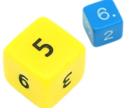 Tout Pour le Jeu Dé chiffres 24 mm opaques cubes coins droits à l'unité (couleur au hasard)