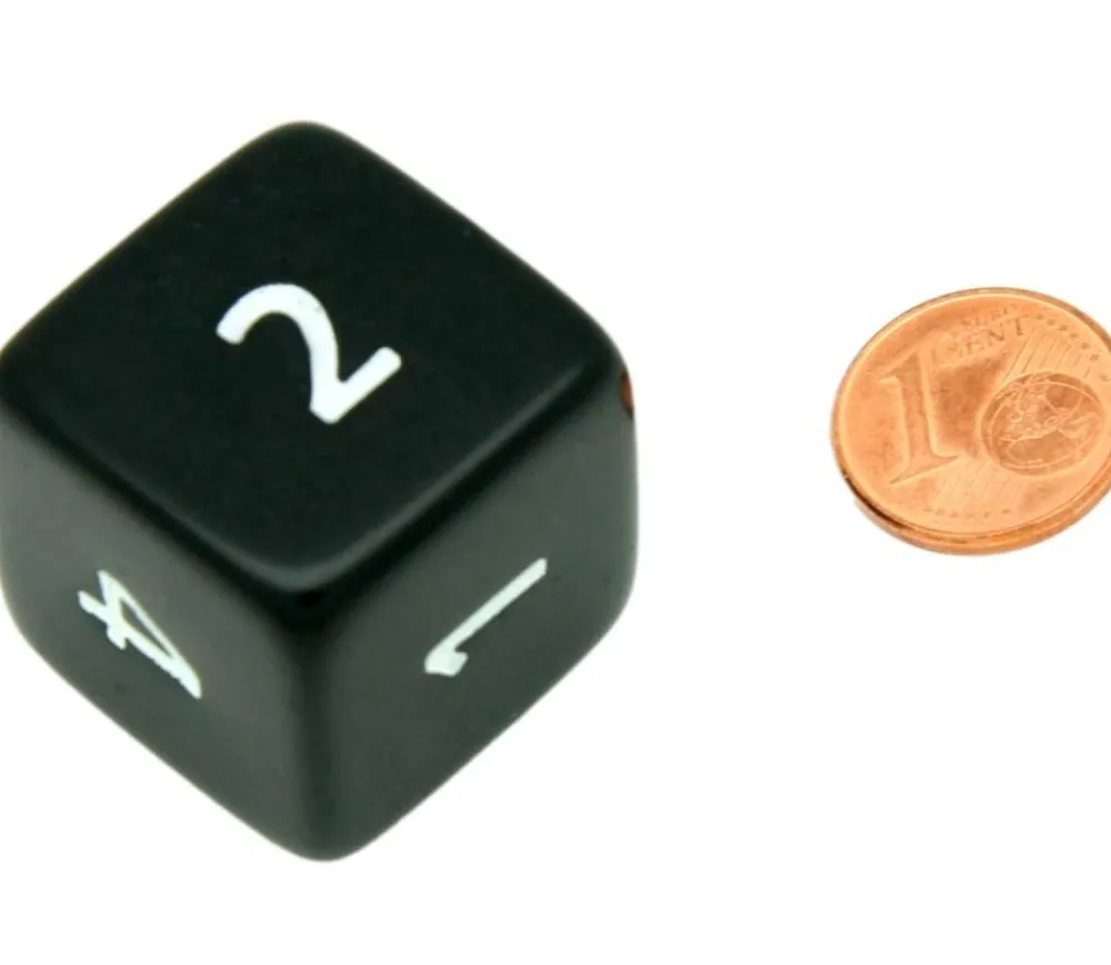 Tout Pour le Jeu Dé chiffres 24 mm opaques cubes coins droits à l'unité (couleur au hasard)