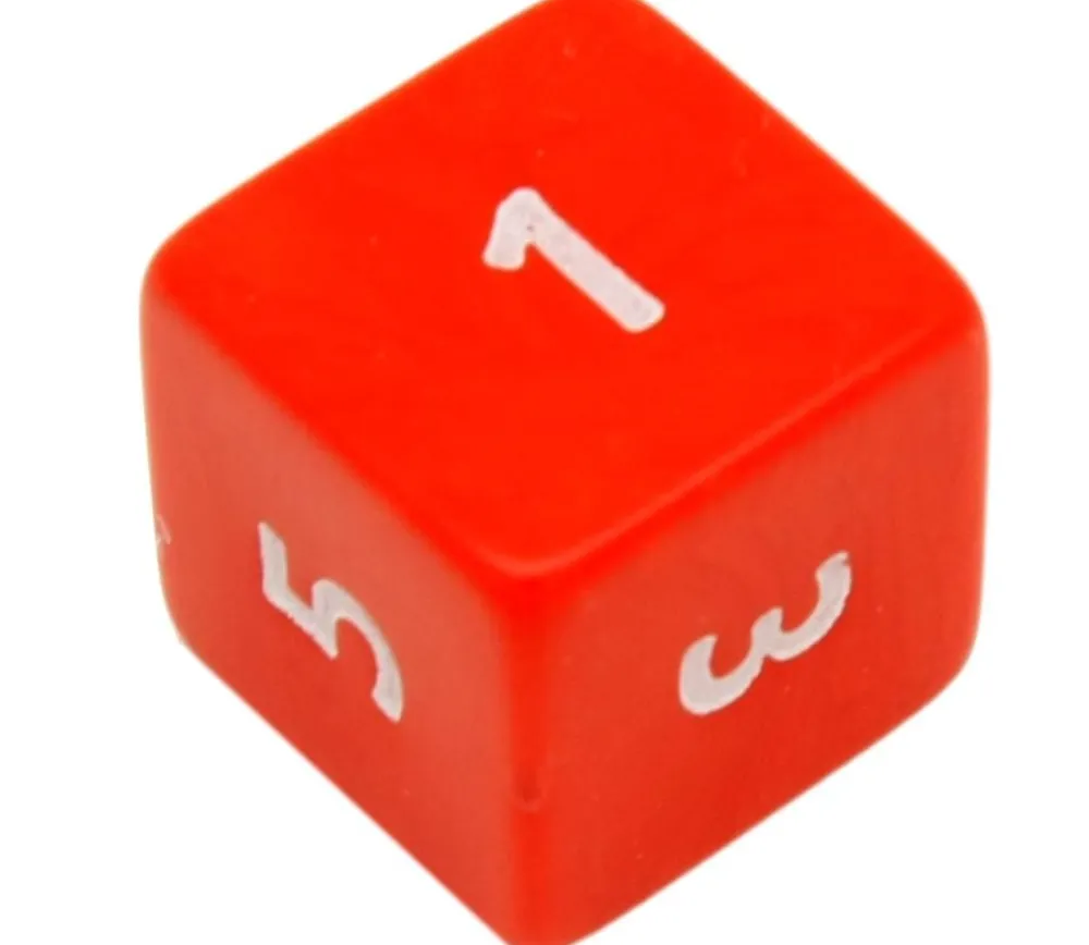 Tout Pour le Jeu Dé chiffres 24 mm opaques cubes coins droits à l'unité (couleur au hasard)