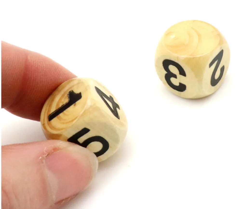 Tout Pour le Jeu Dé chiffres 12345 Neutre en bois 16 mm buis