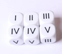Tout Pour le Jeu Dé chiffres romains I,II,III,IV,IV,V