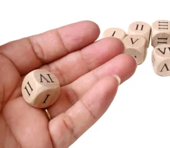 Tout Pour le Jeu Dé chiffres romains I,II,III,IV,V,VI 16 mm en bois naturel