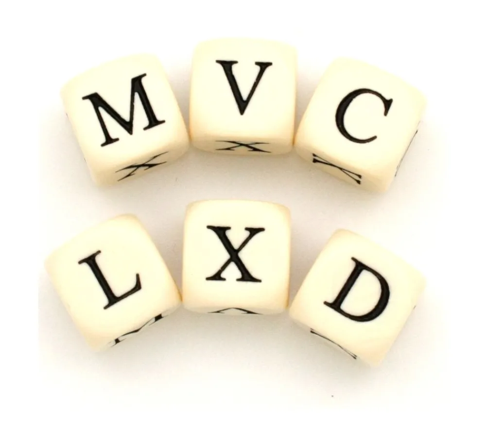 Tout Pour le Jeu Dé chiffres romains V X L C D M