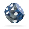 Tout Pour le Jeu Dé design 16 mm marbré bleu et gris Oakie Doakie