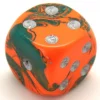 Tout Pour le Jeu Dé design orange effet artistique 15 mm