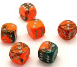 Tout Pour le Jeu Dé design orange effet artistique 15 mm