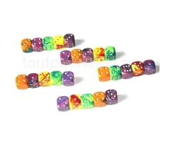 Tout Pour le Jeu Dé design violet bleu effet artistique 15 mm