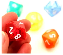 Tout Pour le Jeu Dé double 10 faces avec 1 mini dé 10 faces à l'intérieur (couleur mise au hasard)