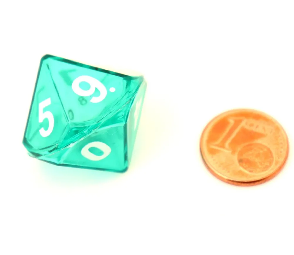 Tout Pour le Jeu Dé double 10 faces avec 1 mini dé 10 faces à l'intérieur (couleur mise au hasard)
