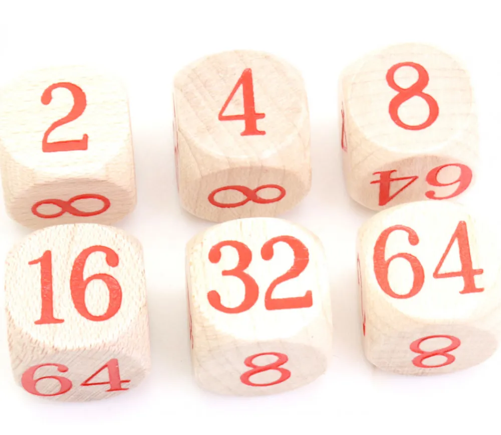 Tout Pour le Jeu Dé doubleur backgammon 2 à 64 videaux bois