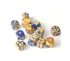 Tout Pour le Jeu Dé effet doré et bleu 16 mm gemini