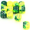 Tout Pour le Jeu Dé effet jaune vert 16 mm gemini