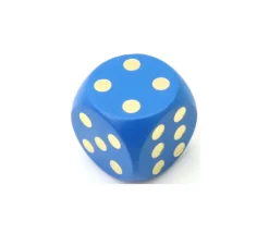 Tout Pour le Jeu Dé en bois 25 mm bleu de 1 à 6 pour jeux