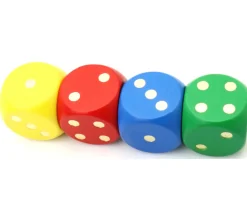 Tout Pour le Jeu Dé en bois 25 mm bleu de 1 à 6 pour jeux