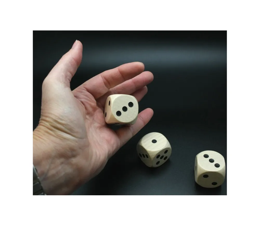 Tout Pour le Jeu Dé en bois 30 mm de 1 à 6 pour jeu de société 3 cm