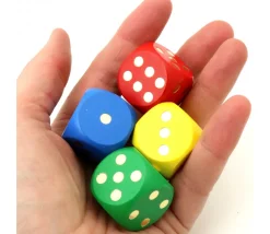 Tout Pour le Jeu Dé en bois 25 mm jaune de 1 à 6 pour jeux