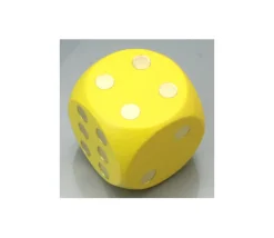 Tout Pour le Jeu Dé en bois 25 mm jaune de 1 à 6 pour jeux