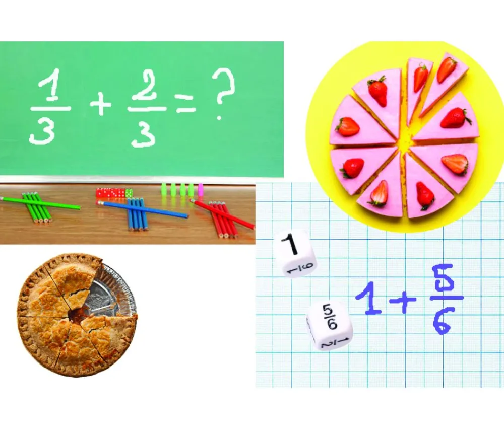 Tout Pour le Jeu Dé fraction 1. 1/2. 1/3. 2/3. 1/6 et 5/6 en 16 mm