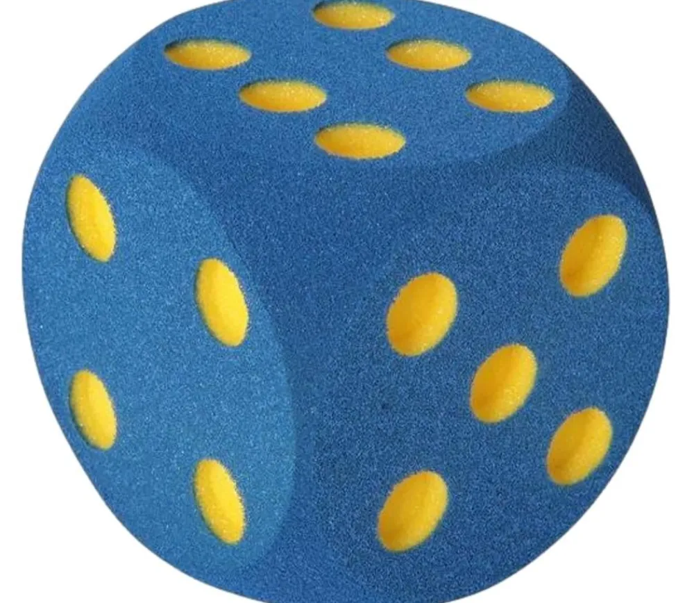 Tout Pour le Jeu Dé géant 16 cm en mousse tactile BLEU