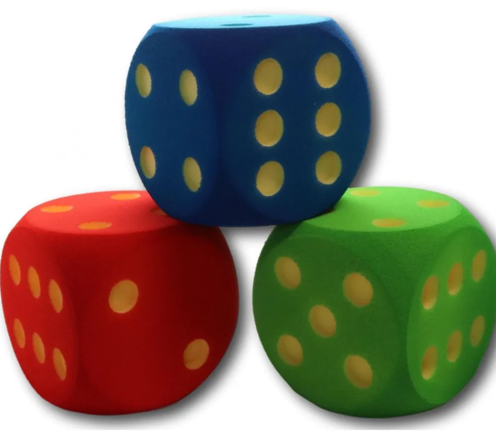 Tout Pour le Jeu Dé géant 16 cm en mousse tactile BLEU