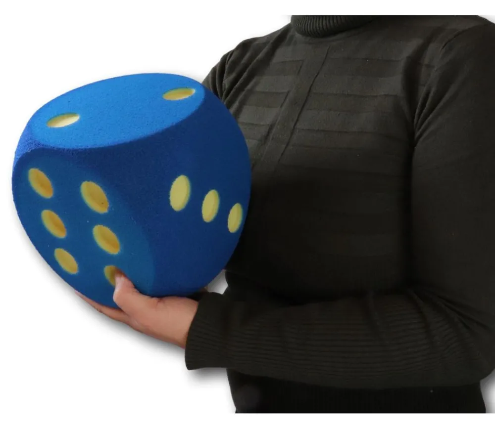 Tout Pour le Jeu Dé géant 16 cm en mousse tactile BLEU