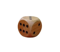 Tout Pour le Jeu Dé géant classique en bois 42 mm de 1 à 6 pour jeu de société 4 cm