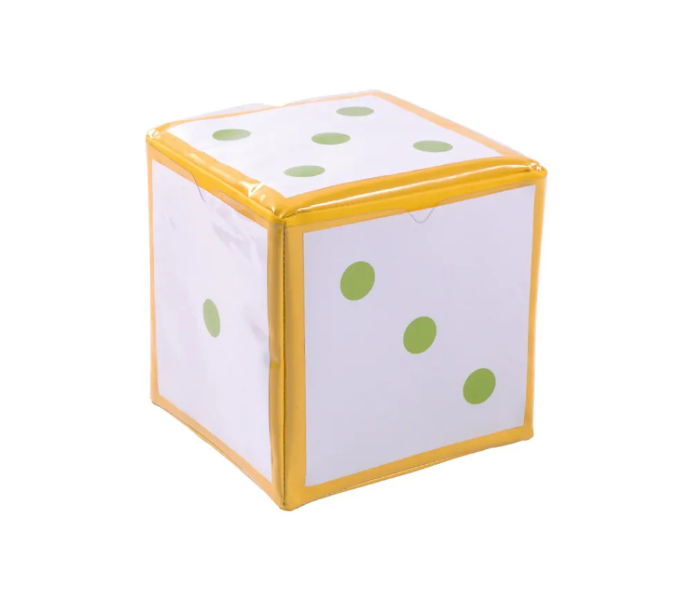 Tout Pour le Jeu Dé géant jaune faces modifiables 15,5 cm personnalisable à volonté