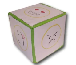 Tout Pour le Jeu Dé géant vert faces modifiables 15,5 cm personnalisable à volonté