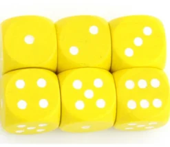 Tout Pour le Jeu Dé jaune en bois 16 mm de 1 à 6 pour jeu de société