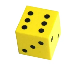 Tout Pour le Jeu Dé mousse silencieux ultra léger 19 mm jaune