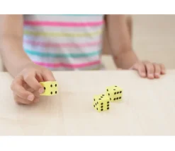 Tout Pour le Jeu Dé mousse silencieux ultra léger 19 mm jaune
