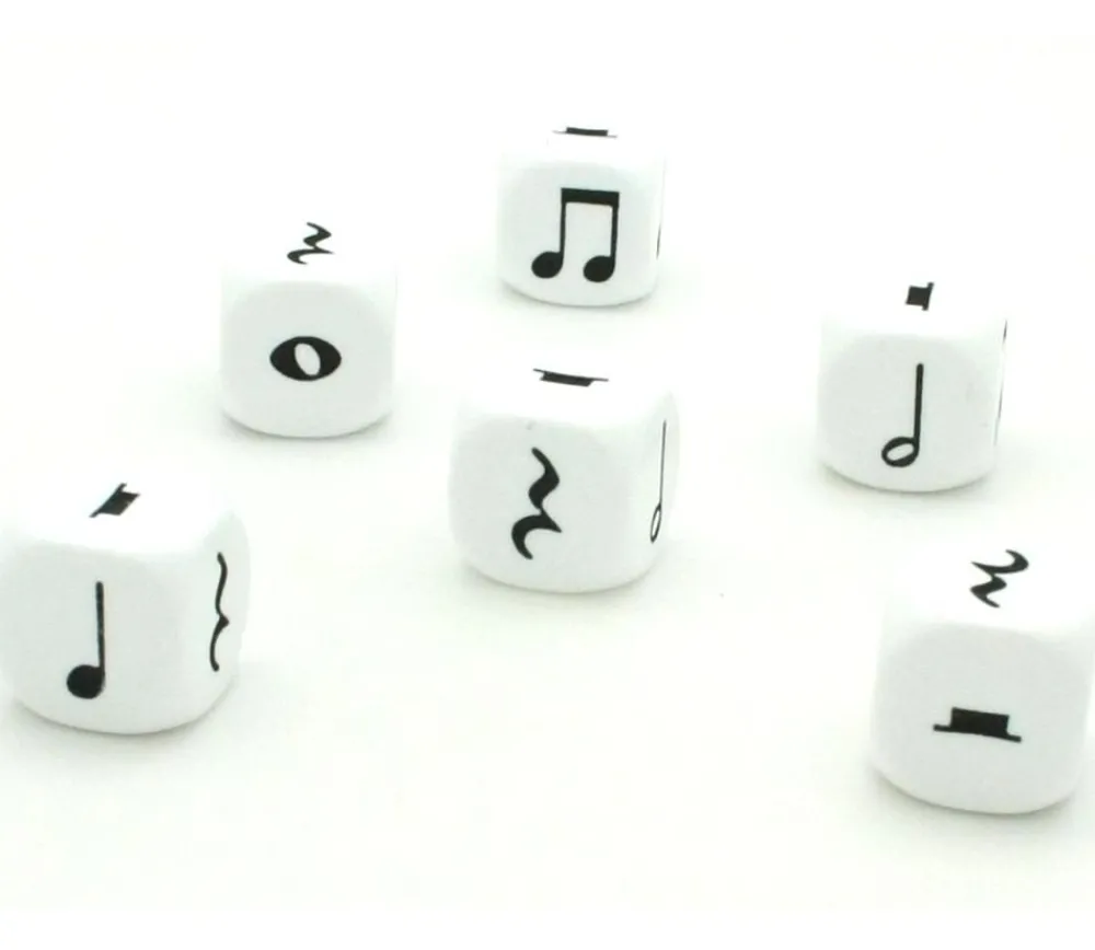 Tout Pour le Jeu Dé Musique 16 mm notes musicales